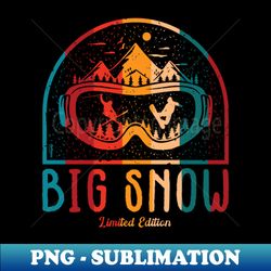 Retro Big Snow Mountain - Elegant Sublimation PNG Download - Defying the Norms
