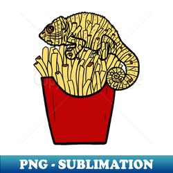 Chameleon Fries - Vintage Sublimation PNG Download - Revolutionize Your Designs