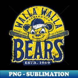Walla Walla Bears Baseball - Unique Sublimation PNG Download - Bold & Eye-catching