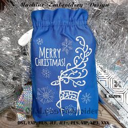 Christmas Deer machine embroidery design
