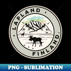 Lapland Finland Northern Lights Retro - Elegant Sublimation PNG Download - Perfect for Sublimation Art