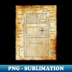 Parchment Showing Original Series Landing Party Scanner - PNG Transparent Sublimation File - Perfect for Sublimation Mastery