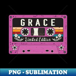 Retro Grace Name - Vintage Sublimation PNG Download - Revolutionize Your Designs