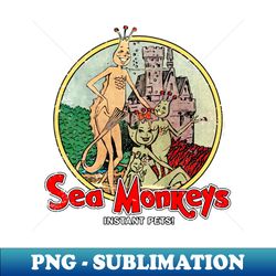 Sea Monkeys Alt Print - PNG Transparent Sublimation File - Enhance Your Apparel with Stunning Detail