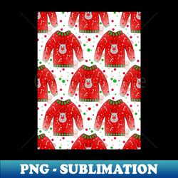 Ugly Christmas Sweater Pattern - Digital Sublimation Download File - Boost Your Success with this Inspirational PNG Download