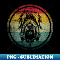 Retro Style Vintage Design Briard Dog - High-Resolution PNG Sublimation File - Capture Imagination with Every Detail