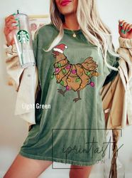 Christmas Chicken Lights Shirt, Christmas Chicken T-Shirt, Christmas Outfit, Cute Christmas Chicken, iPrintasty Christma