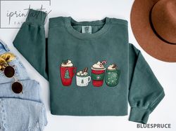 Christmas Coffee Sweatshirt, Christmas coffee lover Sweatshirt, comfort Color, iprintasty Christmas, Winter Sweatshirt,
