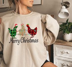 Chicken Merry Christmas Shirt,Crazy Chickens Shirt,Christmas Outfit,ute Christmas Chickens Shirt,Christmas farm Shirt,Ho