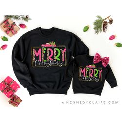 Christmas Sweatshirt, Mommy and Me Outfits Chistmas Crewneck, Baby Girl Christmas Sweater, Christmas Gifts for Mom and D