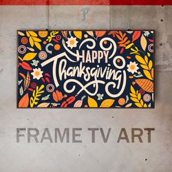 Samsung Frame TV Art Digital Download, Frame TV  Thanksgiving Day, Frame TV Gratitude, happy thanksgiving message