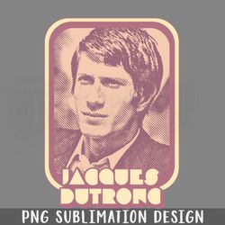 Jacques Dutronc Retro Francophile Design  PNG Download