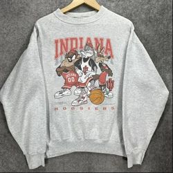 Vintage Indiana University Hoosiers Looney Tunes Basketball iuhoosier Sweatshirt