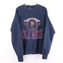Vintage Ole Miss Rebels Mascot Sweatshirt Ole Miss Rebels Vintage shirt 90s