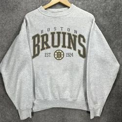 Vintage Boston Bruins Sweatshirt, Vintage NHL Boston Bruins Hockey Unisex Shirt