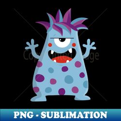 Blue monster - Instant PNG Sublimation Download - Perfect for Creative Projects