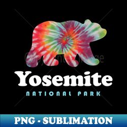 yosemite national park bear tie dye california - aesthetic sublimation digital file - revolutionize your designs