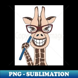 brush your teeth funny giraffe painting - stylish sublimation digital download - stunning sublimation graphics