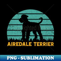 Airedale terrier retro - Signature Sublimation PNG File - Stunning Sublimation Graphics