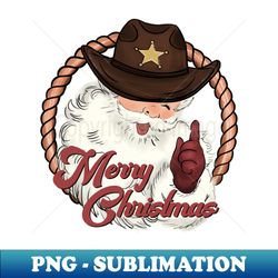 Western Merry Christmas - Vintage Sublimation PNG Download - Create with Confidence