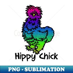 Tie dye Hippy Chick - PNG Transparent Digital Download File for Sublimation - Bold & Eye-catching