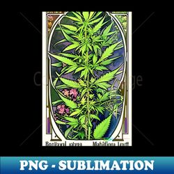 vintage cannabis dreams 5 - png transparent digital download file for sublimation - perfect for personalization