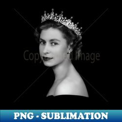 Queen Elizabeth II - Retro PNG Sublimation Digital Download - Capture Imagination with Every Detail