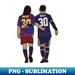 Young Messi and Old Messi - Aesthetic Sublimation Digital File - Unleash Your Creativity