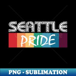 Seattle Vintage Gay Pride - Elegant Sublimation PNG Download - Perfect for Personalization