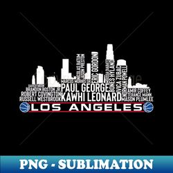 Los Angeles Basketball Team 23 Player Roster Los Angeles City Skyline - Instant Sublimation Digital Download - Vibrant and Eye-Catching Typography