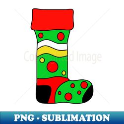 Christmas Stocking - PNG Transparent Digital Download File for Sublimation - Boost Your Success with this Inspirational PNG Download