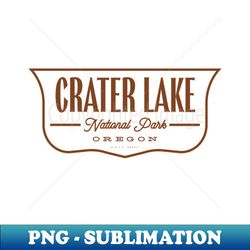 Crater Lake National Park Shield - Brown - PNG Sublimation Digital Download - Vibrant and Eye-Catching Typography