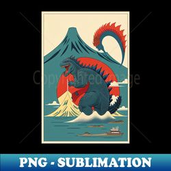 Monster in Ocean - PNG Transparent Sublimation Design - Boost Your Success with this Inspirational PNG Download