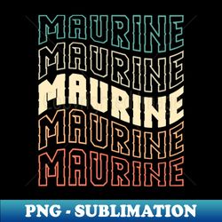 Maurine - Wave Typography Style - Professional Sublimation Digital Download - Create with Confidence