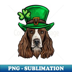 St Patricks Day English Springer Spaniel - PNG Transparent Digital Download File for Sublimation - Add a Festive Touch to Every Day