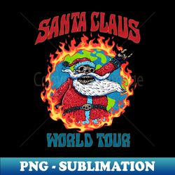 Santa Claus World Tour - Vintage Sublimation PNG Download - Unlock Vibrant Sublimation Designs