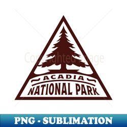 Acadia National Park Tree Triangle - Brown - PNG Transparent Sublimation Design - Perfect for Sublimation Mastery