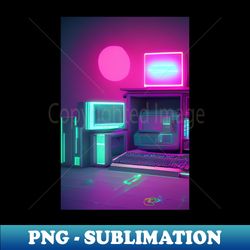 80s Retro Tech Vibes 106 - Retro PNG Sublimation Digital Download - Spice Up Your Sublimation Projects