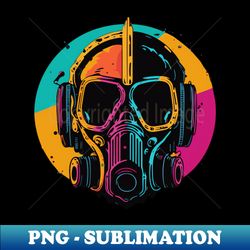 colorful gas mask - Trendy Sublimation Digital Download - Unleash Your Creativity