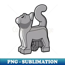 LEGO Cat Light Grey - PNG Transparent Sublimation File - Stunning Sublimation Graphics