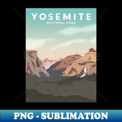 Yosemite National Park California Travel Poster - Exclusive PNG Sublimation Download - Unleash Your Creativity