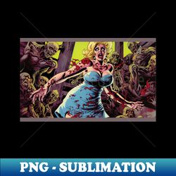 Zombie vs Pin-up Retro Horror - Decorative Sublimation PNG File - Revolutionize Your Designs