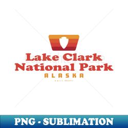 Lake Clark National Park Retro Badge Arrowhead Red - High-Quality PNG Sublimation Download - Stunning Sublimation Graphics