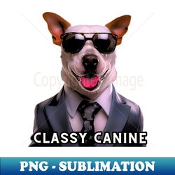 jack russel in a suit - PNG Transparent Digital Download File for Sublimation - Fashionable and Fearless