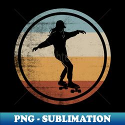 Retro Vintage Skating Skateboard Design Skater - Exclusive PNG Sublimation Download - Fashionable and Fearless