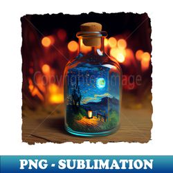 The Starry Night in a Bottle - Premium PNG Sublimation File - Revolutionize Your Designs
