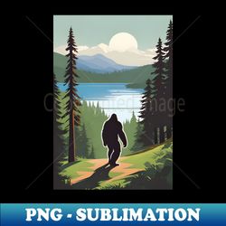 Squatch silhoette - PNG Transparent Digital Download File for Sublimation - Stunning Sublimation Graphics