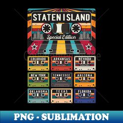 Retro Staten Island City - Premium Sublimation Digital Download - Bring Your Designs to Life