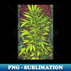 vintage cannabis dreams 12 - instant png sublimation download - enhance your apparel with stunning detail