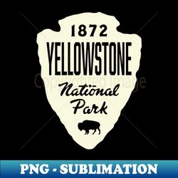 Yellowstone National Park Buffalo Arrowhead - Tan - High-Resolution PNG Sublimation File - Unleash Your Inner Rebellion